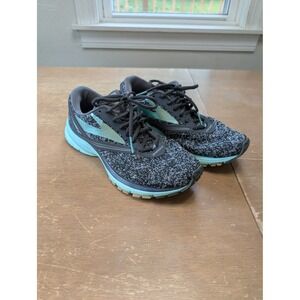 Brooks Launch 4 Womens Running Shoes Black Grey Teal Size 9 gym workout